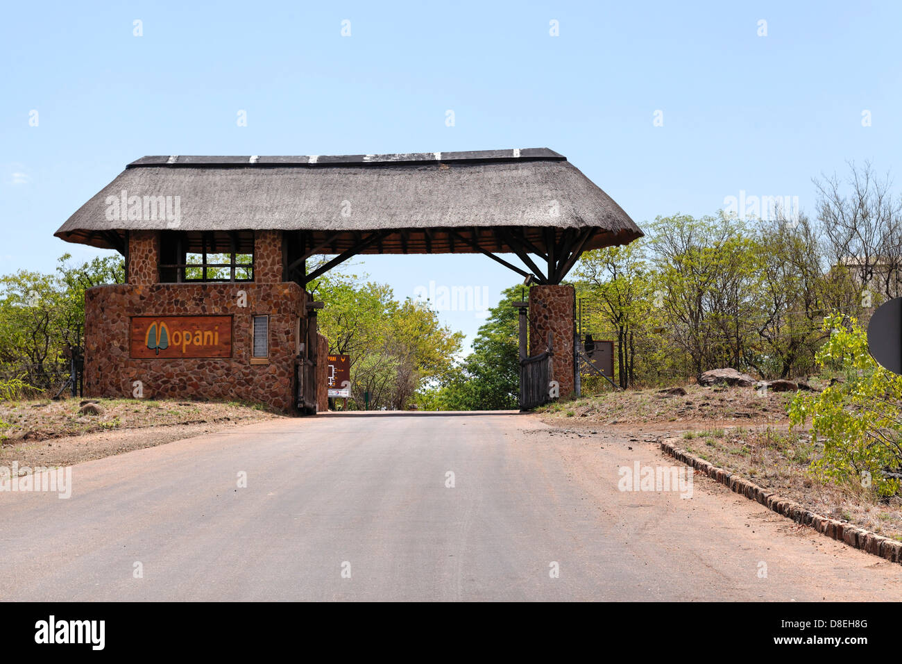 Gate Mopani Parco Nazionale Kruger Sud Africa Foto Stock