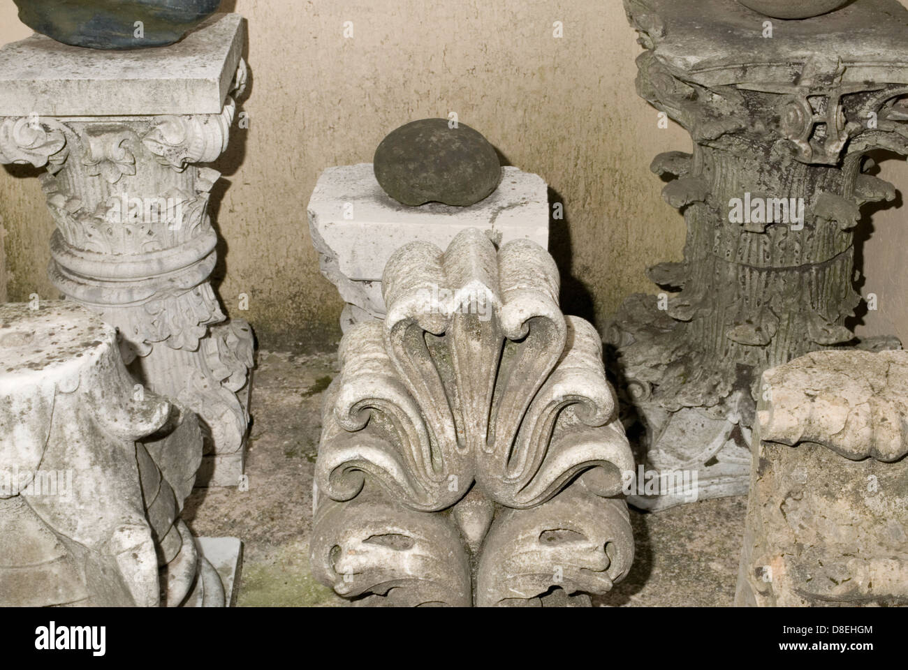 Pezzi di scultura da giardino Foto Stock