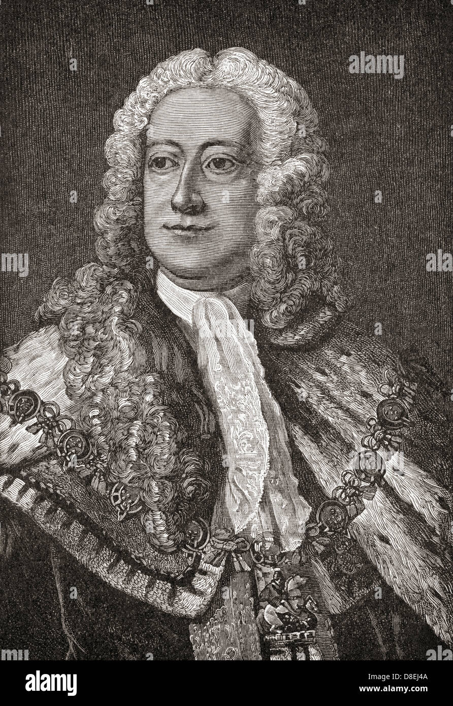 George II ,1683 - 1760. Re di Gran Bretagna e Irlanda, duca di Brunswick-Lüneburg, Hannover Foto Stock
