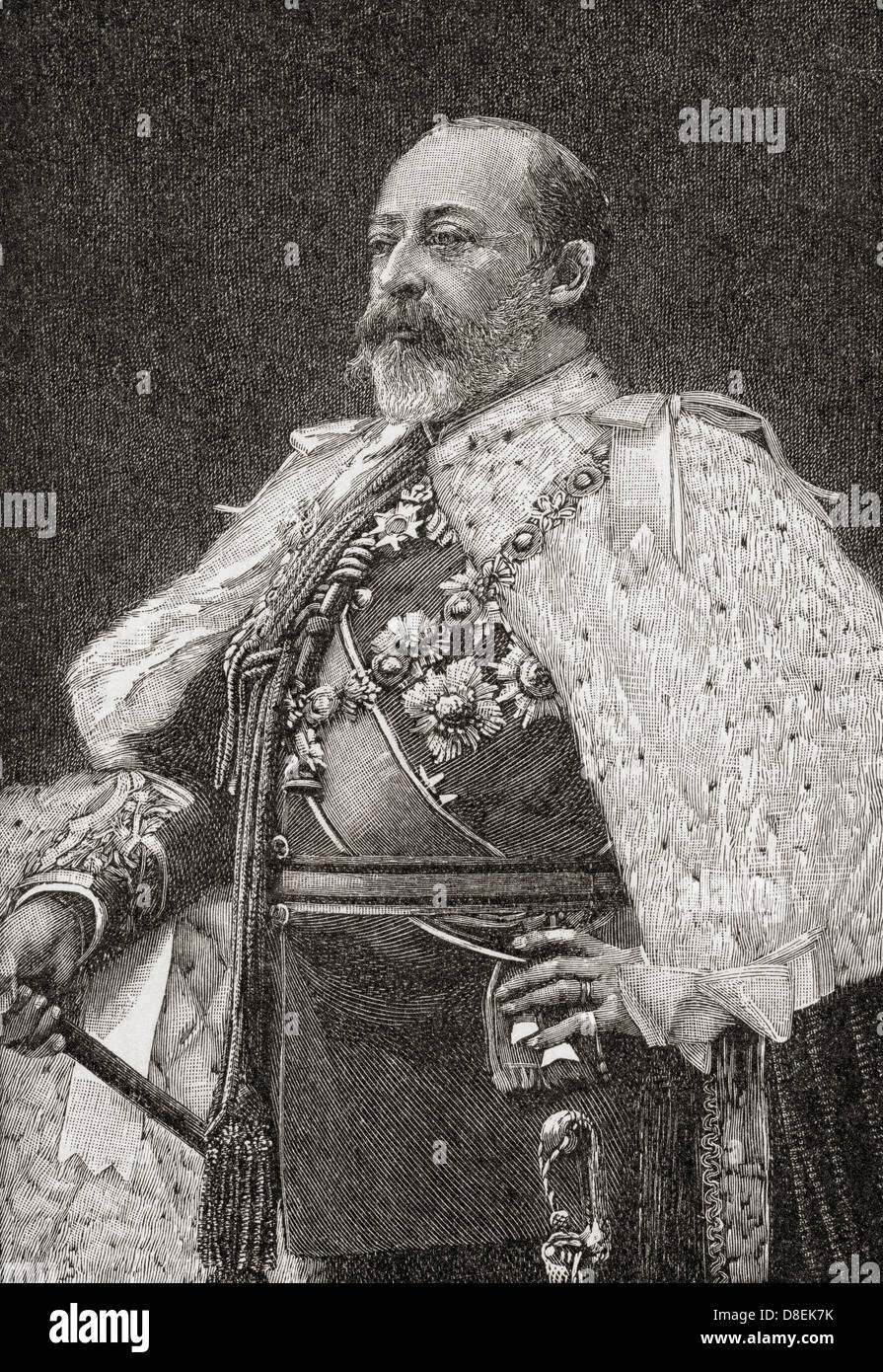 Edward VII, 1841 - 1910. Re del Regno Unito e i domini britannici e Imperatore dell'India. Foto Stock
