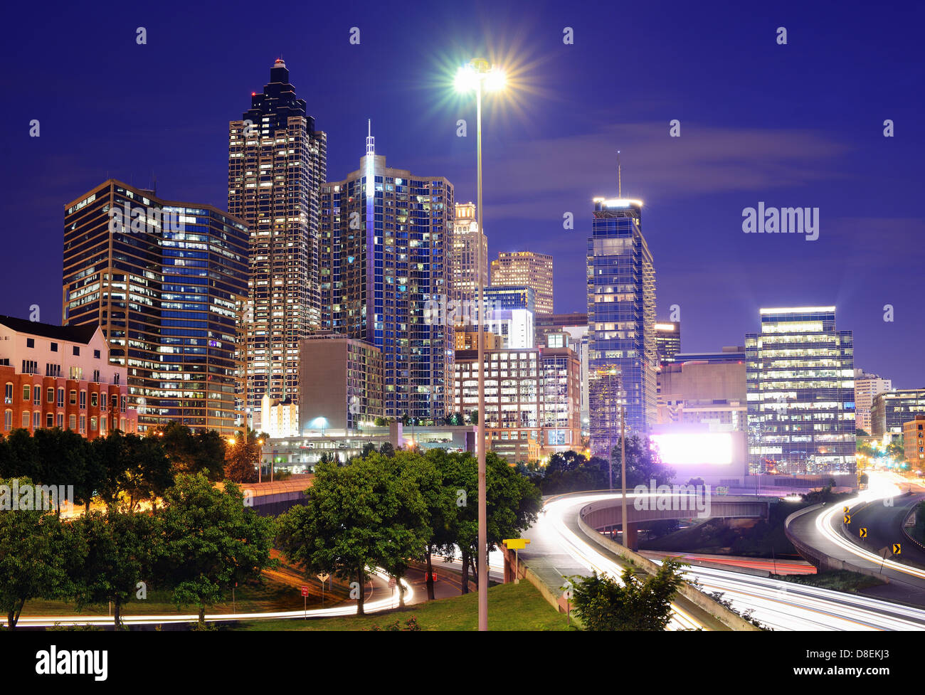 Il centro cittadino di Atlanta, Georgia, Stati Uniti d'America skyline. Foto Stock