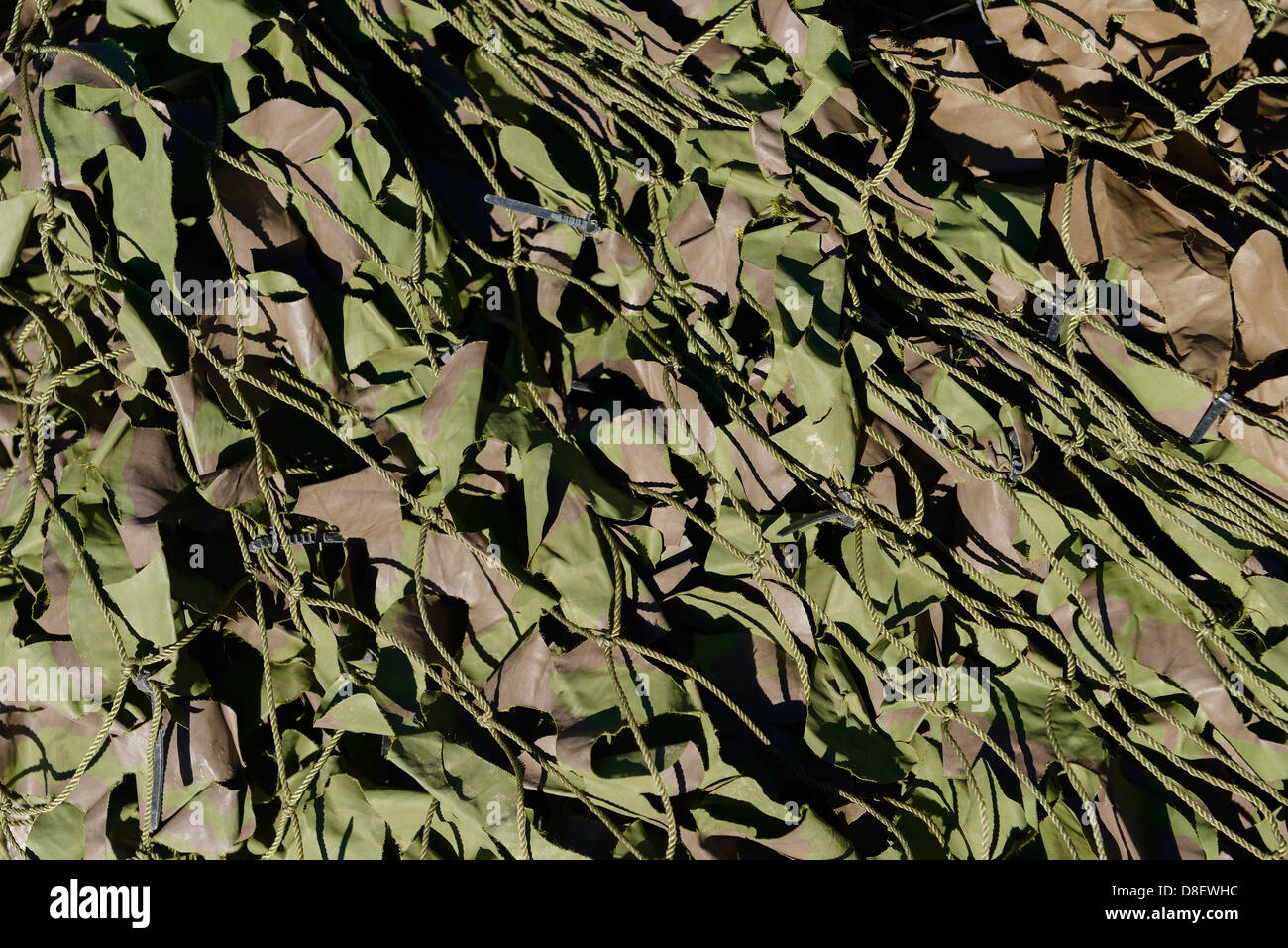 Army camouflage netting dettaglio Foto Stock