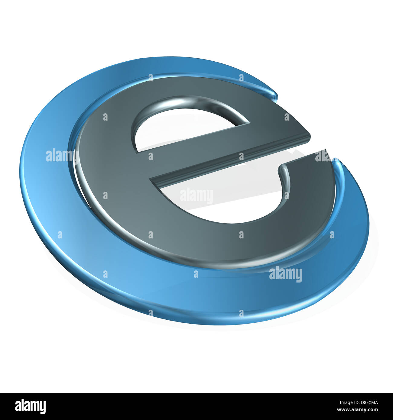 Un pulsante di ecommerce su sfondo bianco Foto Stock