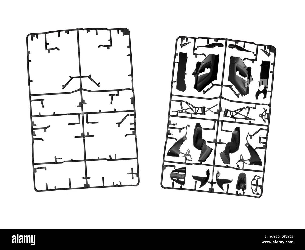 Un modello di plastica kit su sfondo bianco Foto Stock