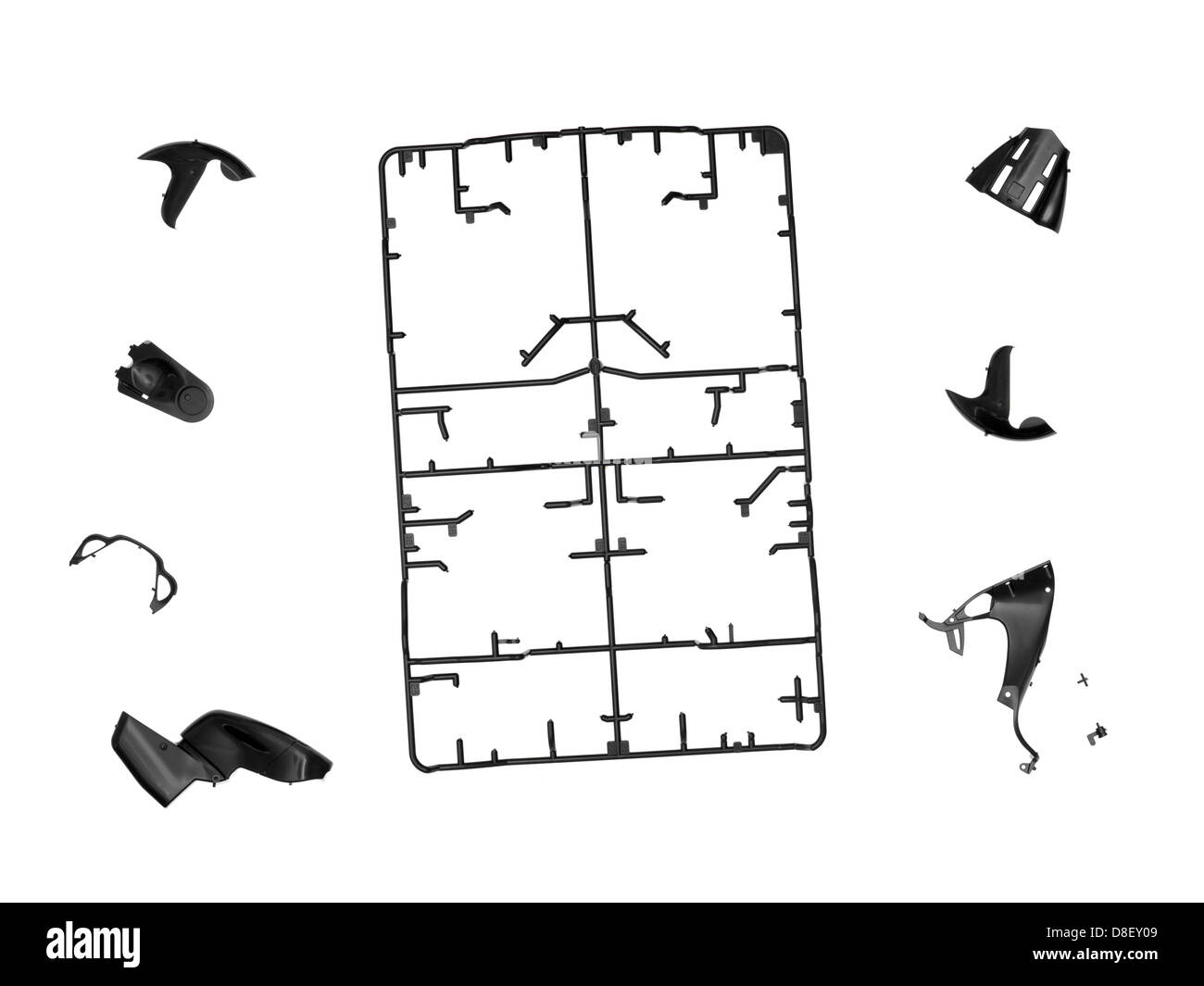 Un modello di plastica kit su sfondo bianco Foto Stock