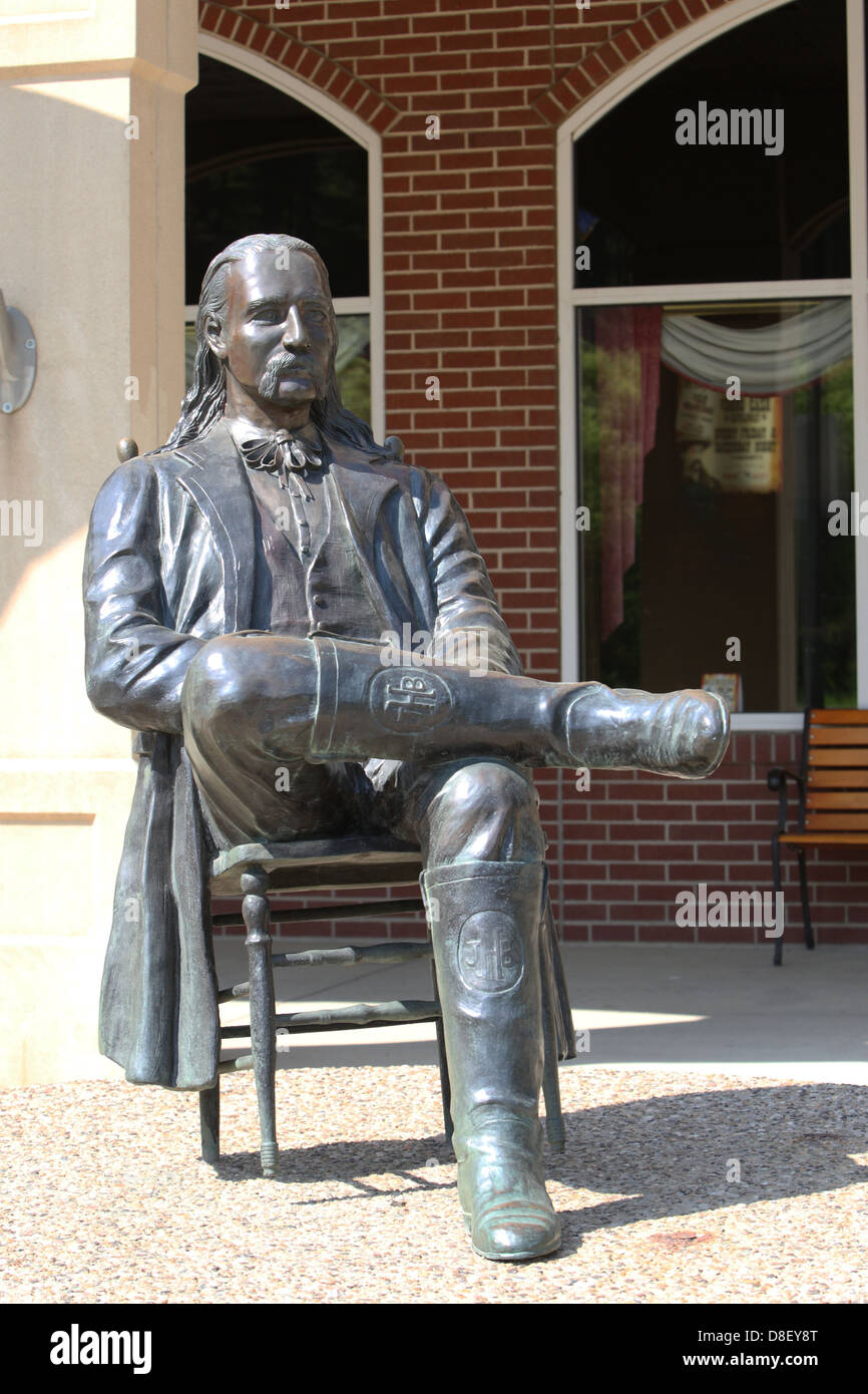 Wild Bill Hickok statua Foto Stock