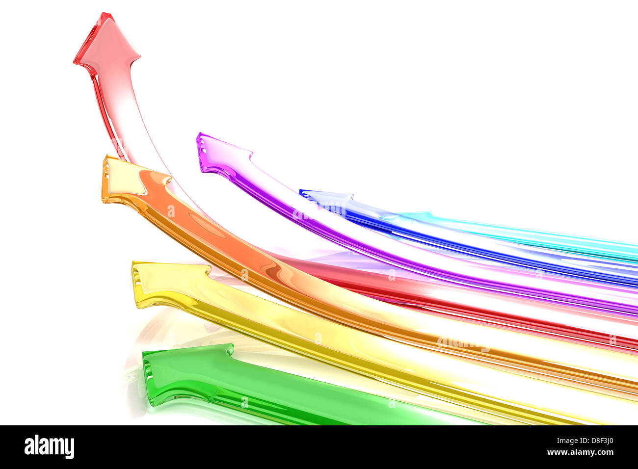 Frecce colorate Foto Stock