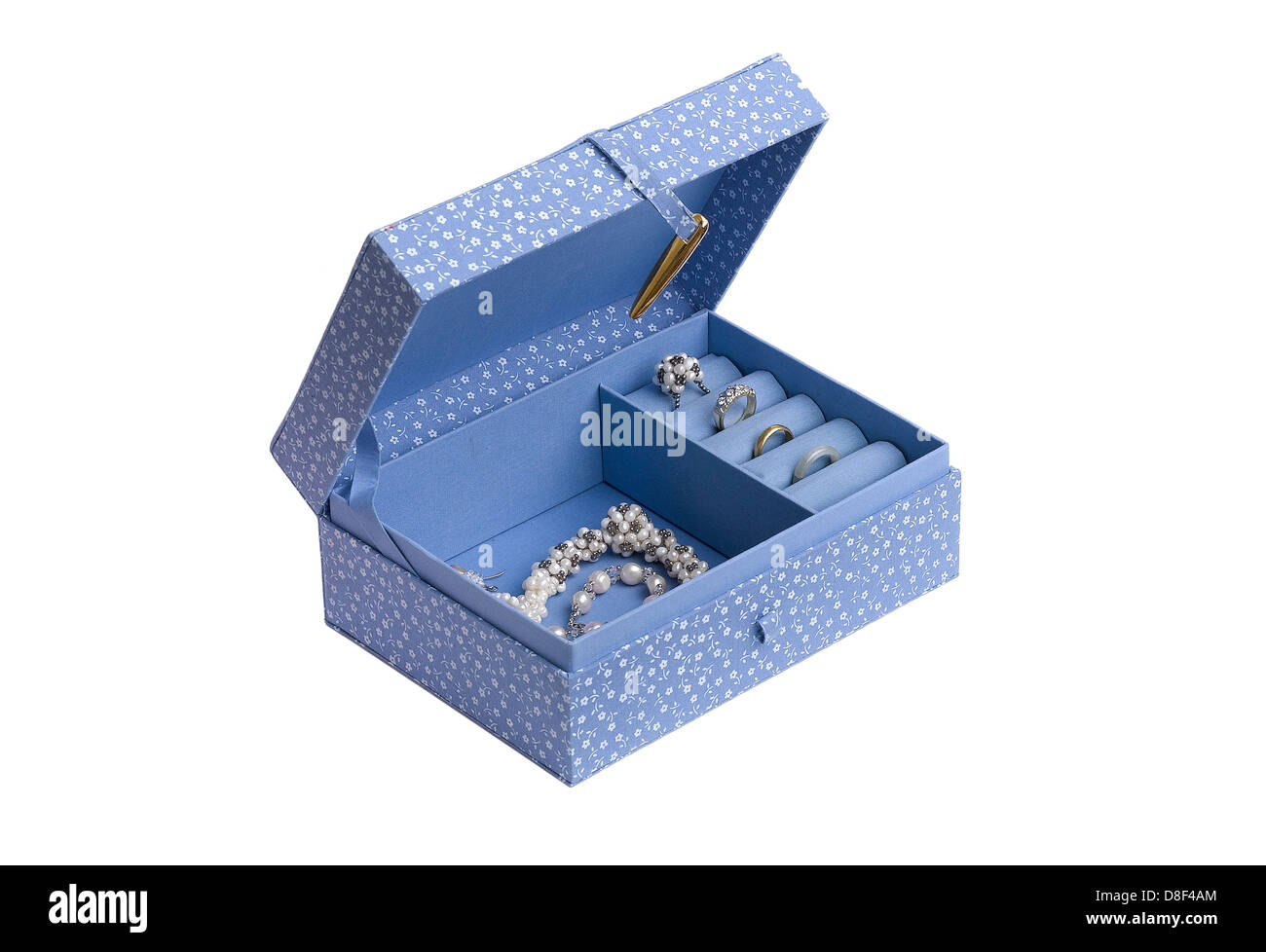 Un bel tessuto portagioie Foto Stock