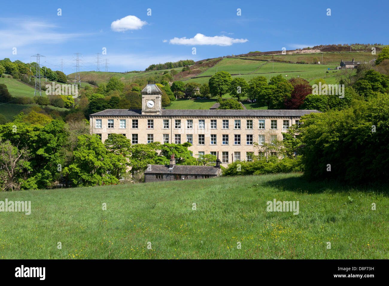 Rishworth Palace, un ex mulino convertito in appartamenti, Rishworth, West Yorkshire Foto Stock
