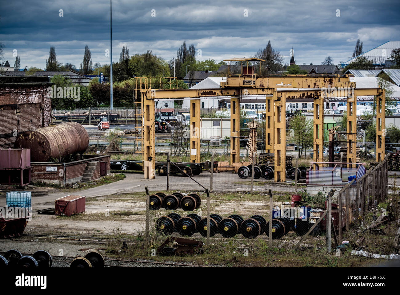 Manutenzione ferroviaria depot, York. Foto Stock