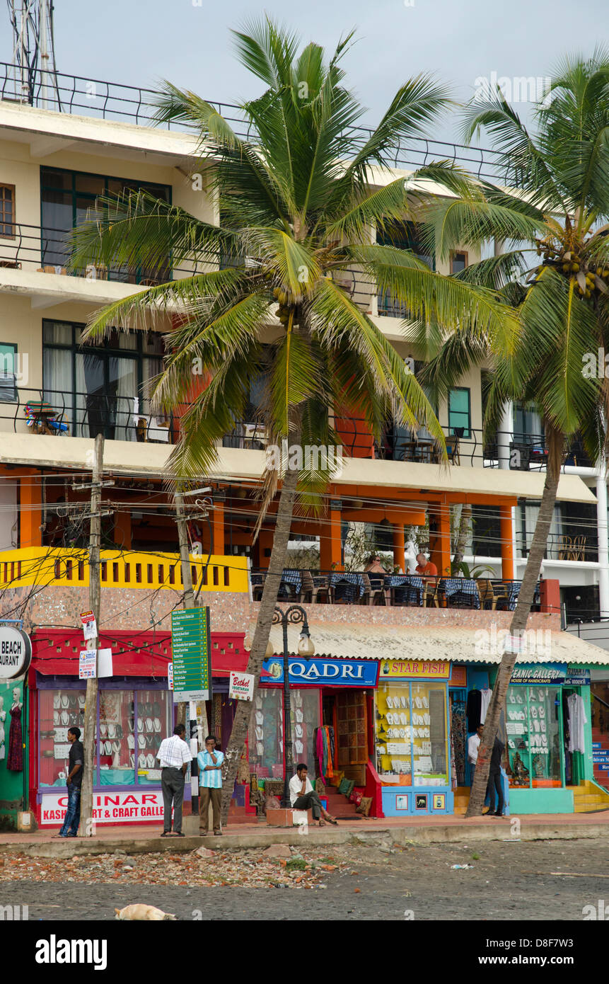 Kovalam sul lungomare, Kerala, India del Sud Foto Stock