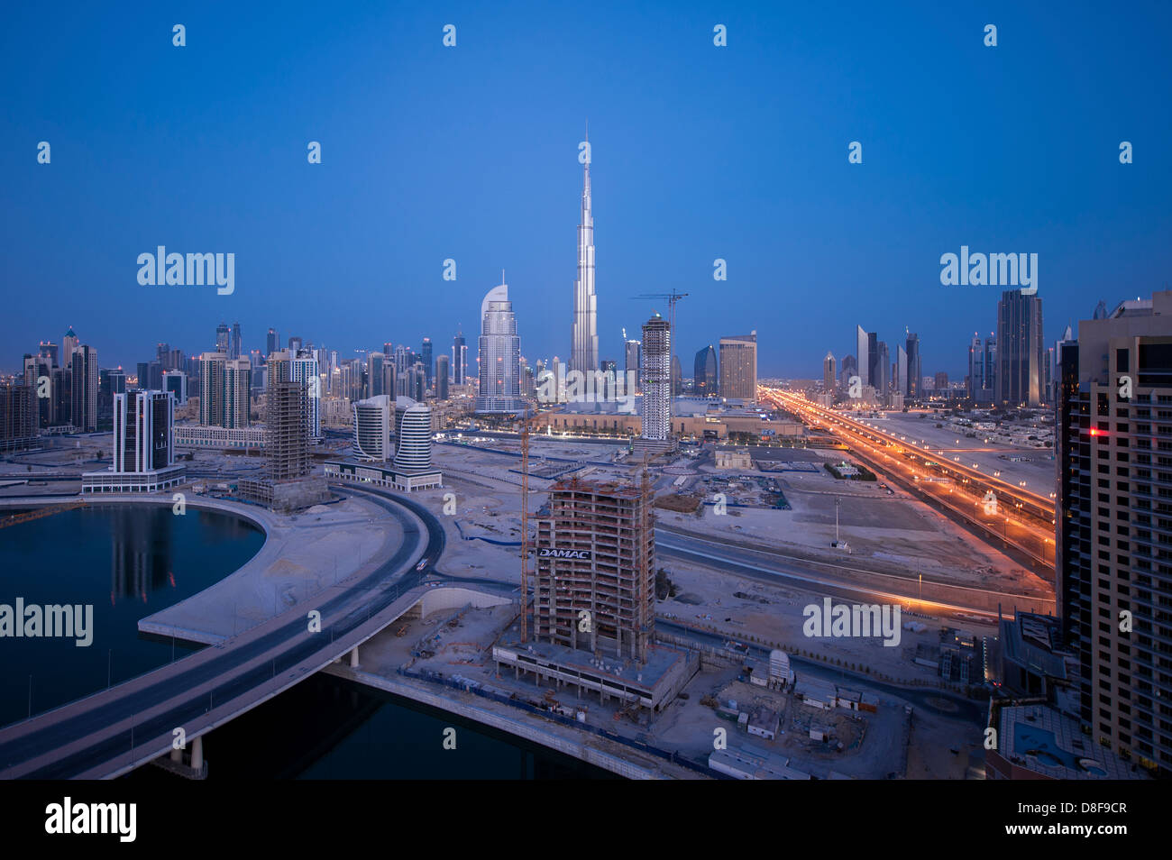 Il centro di Dubai, UAE Foto Stock