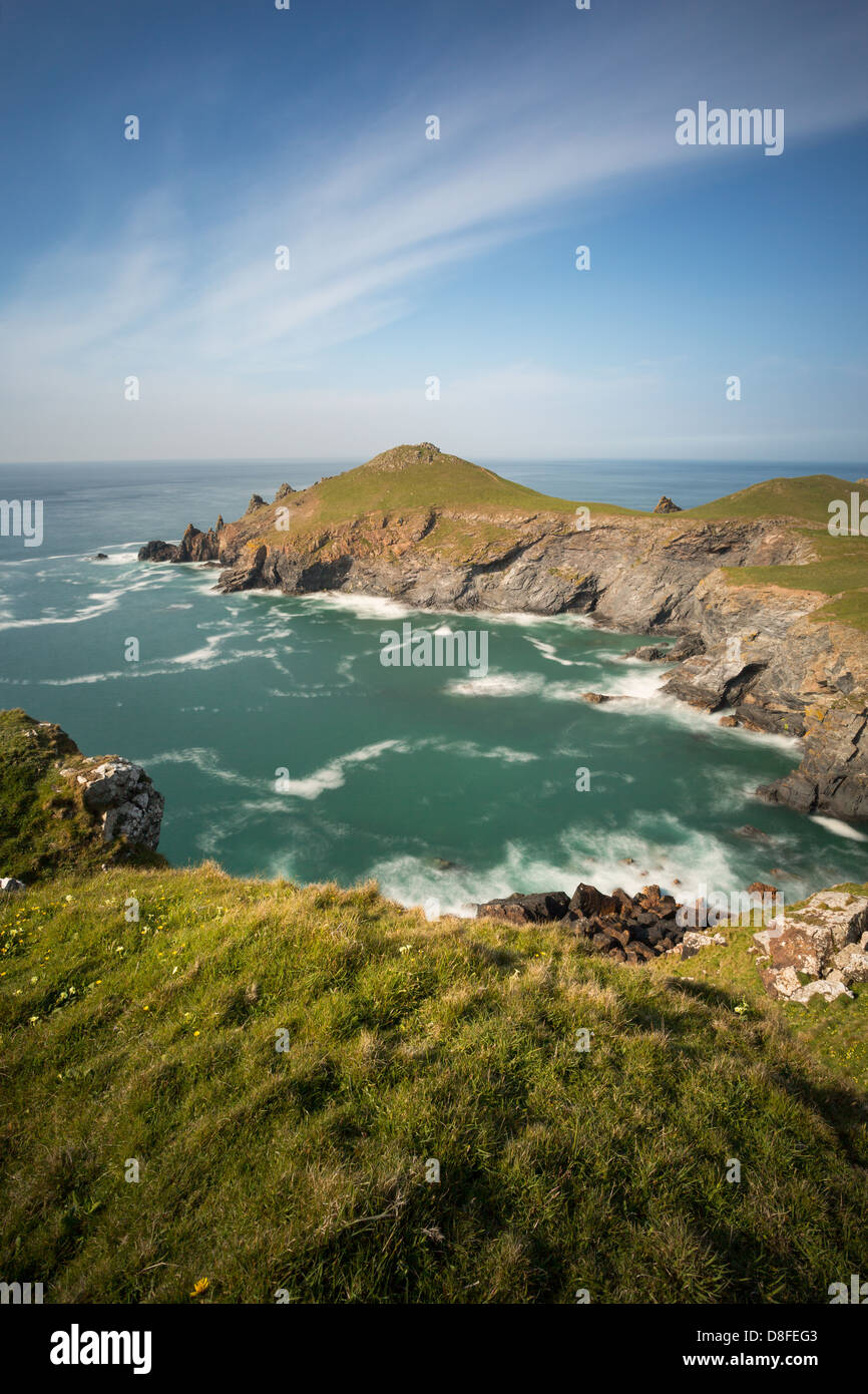 Le groppe, pentire di testa, Cornwall Regno Unito Foto Stock