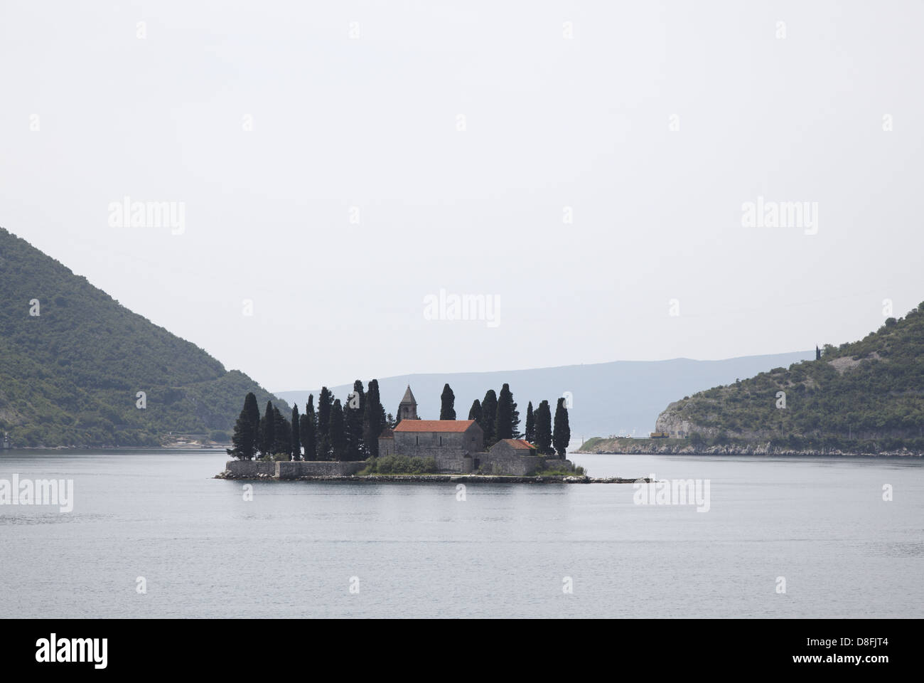 Montenegro e della Baia di Kotor, patrimonio mondiale dell UNESCO, isola della Beata Vergine, Bucht von Kotor, Welterbe; Insel der heiligen Foto Stock