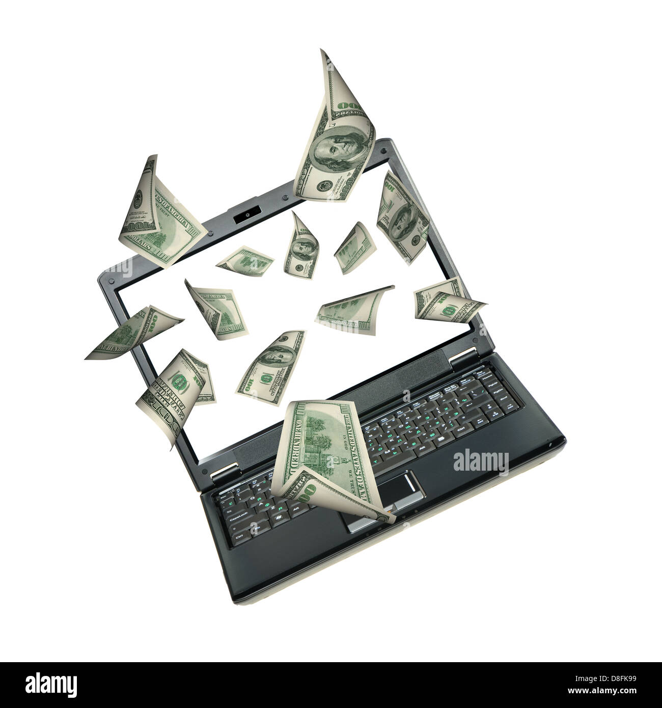 Laptop e di dollari Foto Stock
