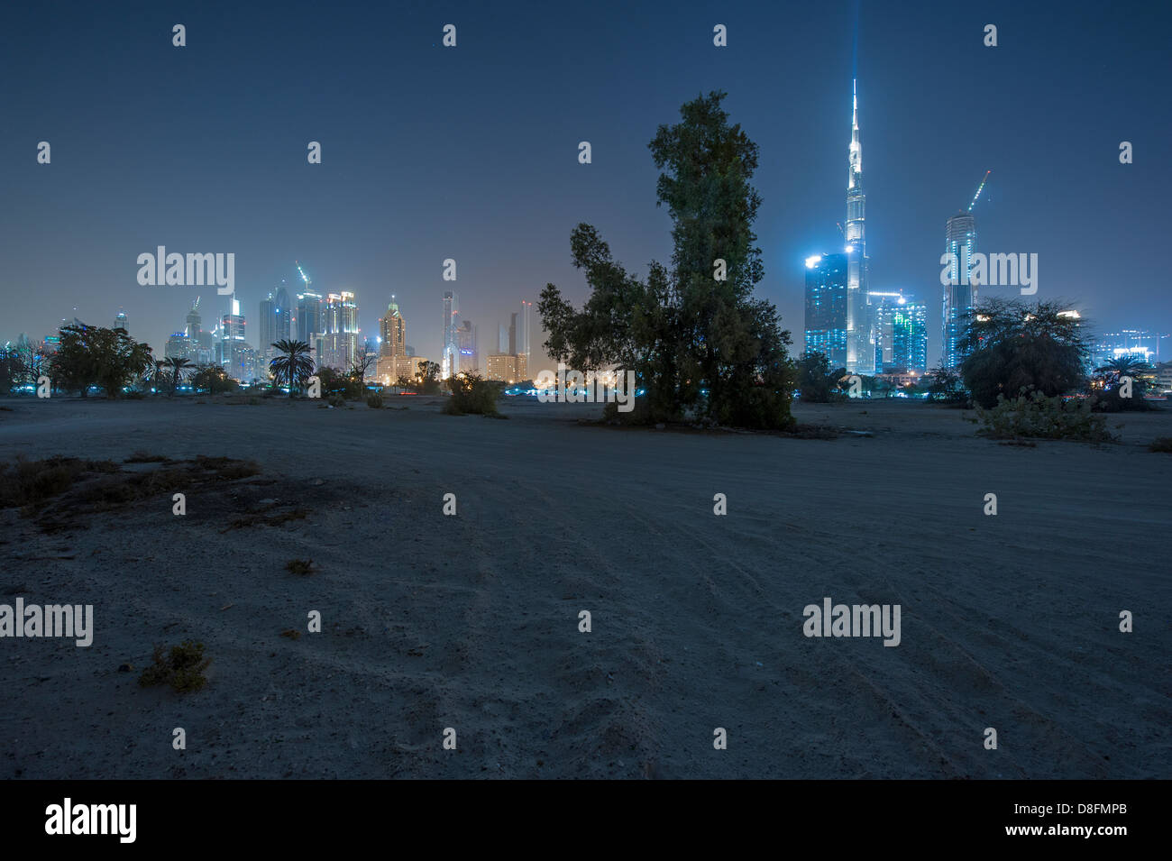 Skyline di Dubai, Emirati arabi uniti Foto Stock