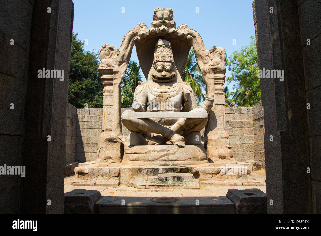 Lakshmi Narasmiha tempio, Hampi, India Foto Stock