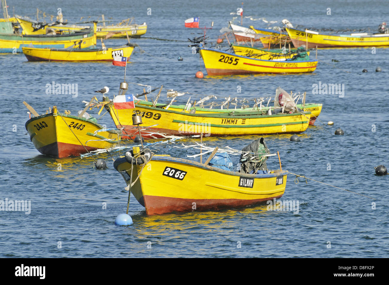 Colorate barche da pesca Foto Stock