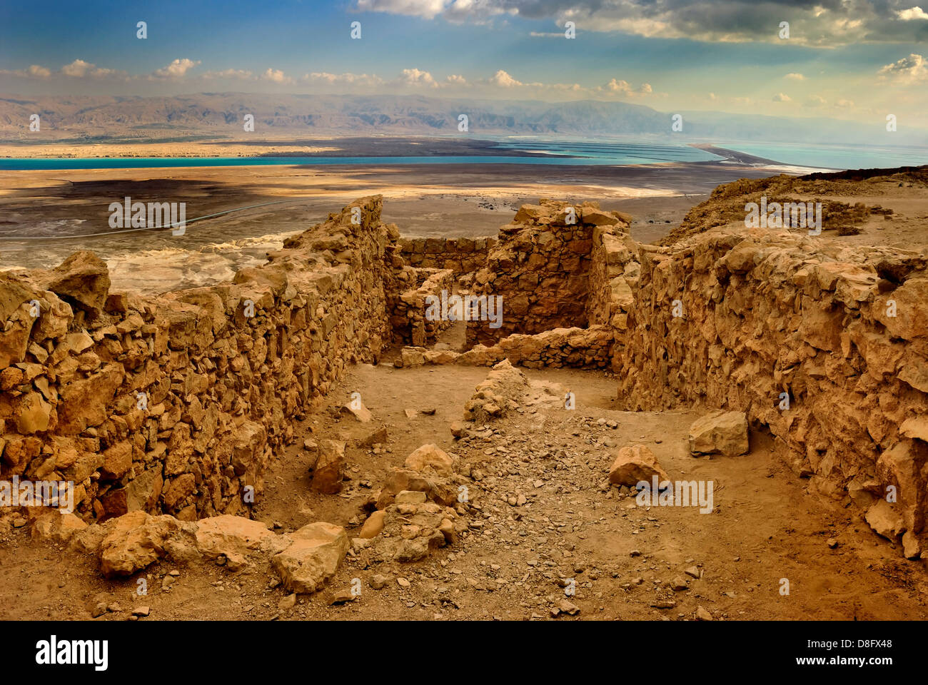 Antica città Masada da Israele Foto Stock