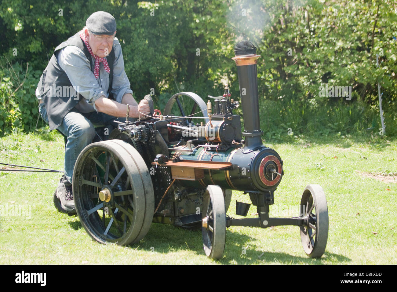 Vintage Mini motore trazione modello in scala il vapore Foto Stock