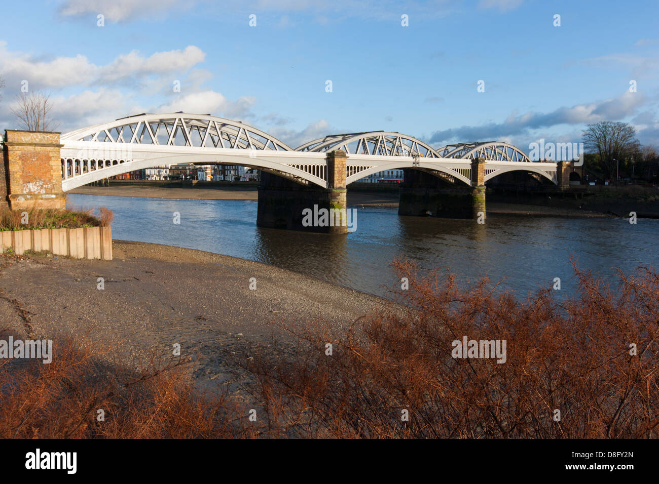 Barnes ponte ferroviario Barnes London Inghilterra England Foto Stock