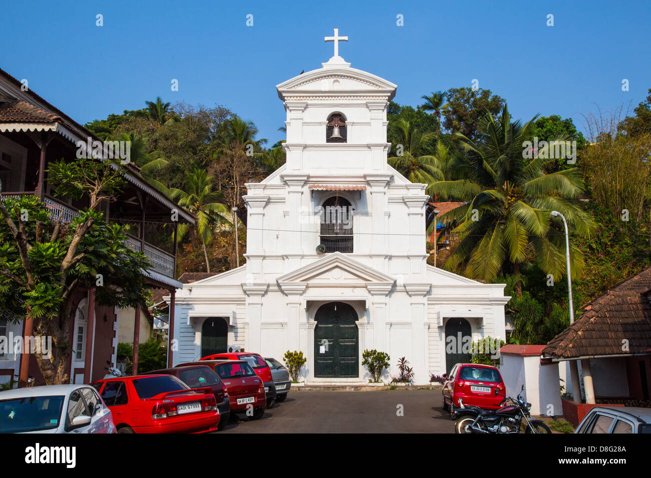 Cappella di San Sebastiano, portoghese chiesa coloniale in Panaji, Goa, India Foto Stock