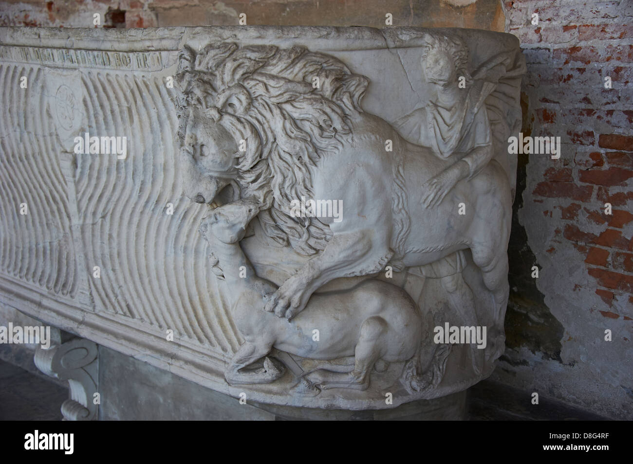 Piazza dei Miracoli, il Battistero e il Duomo e la Torre Pendente (Torre Pendente) Foto Stock
