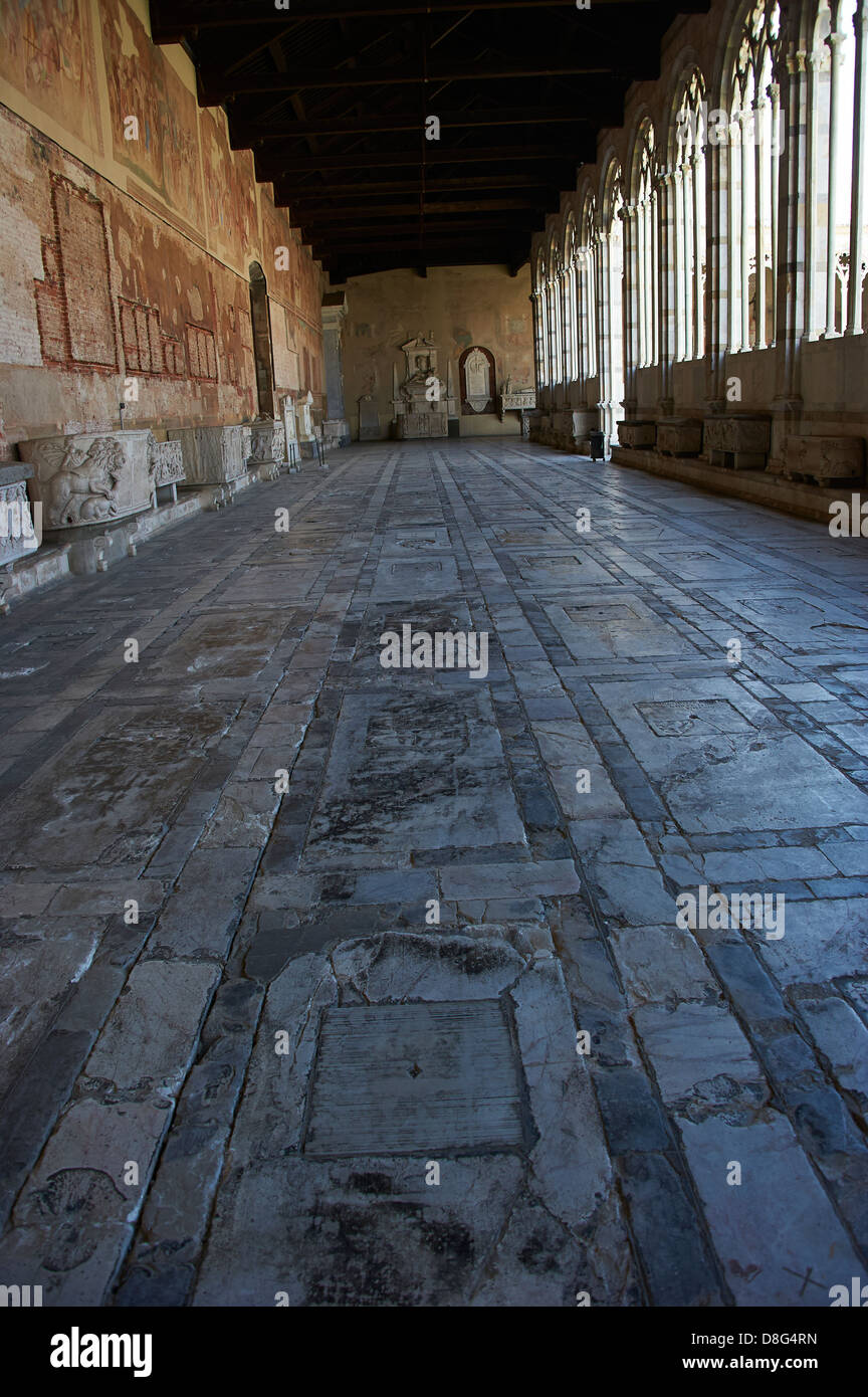 Piazza dei Miracoli, il Battistero e il Duomo e la Torre Pendente (Torre Pendente) Foto Stock