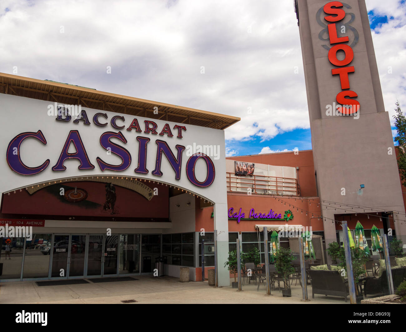 Il centro di Baccarat Casino in Edmonton, possibile futura casa di nuova arena di hockey. Foto Stock
