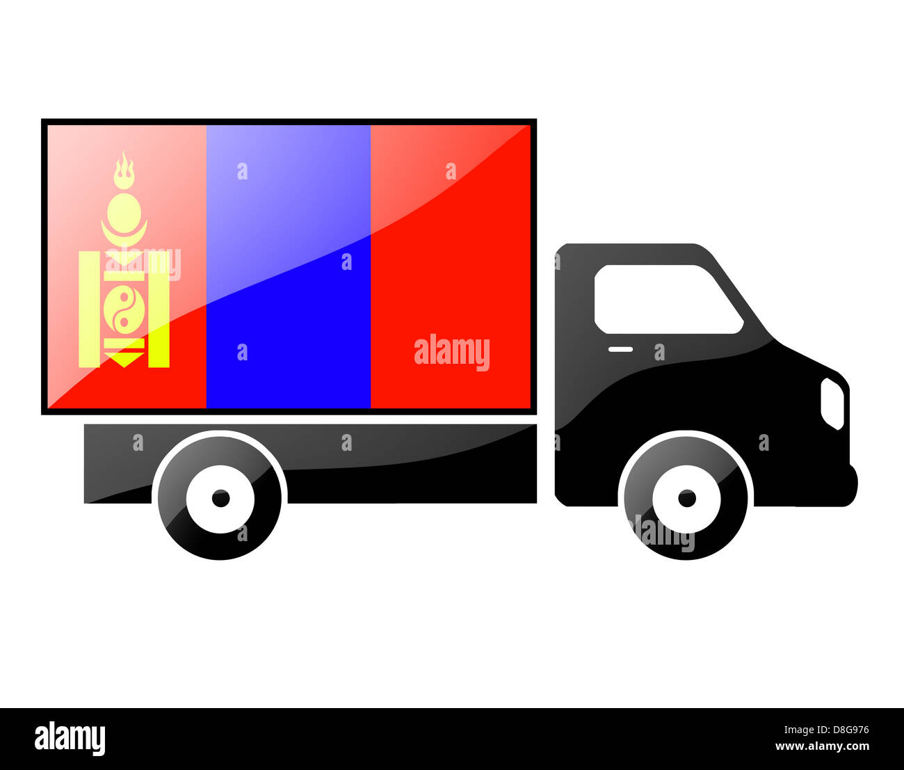 La bandiera della Mongolia Foto Stock