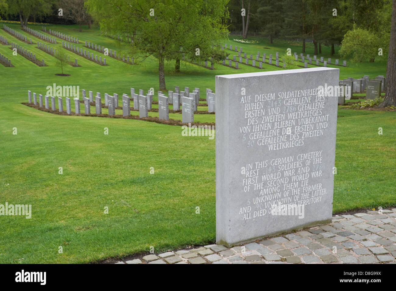 Il Cannock Chase cimitero militare tedesco, Staffordshire, Inghilterra. Foto Stock