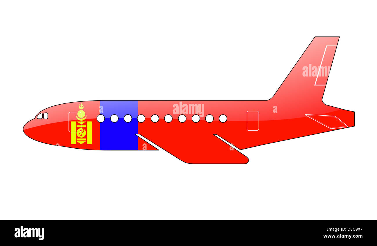 La bandiera della Mongolia Foto Stock