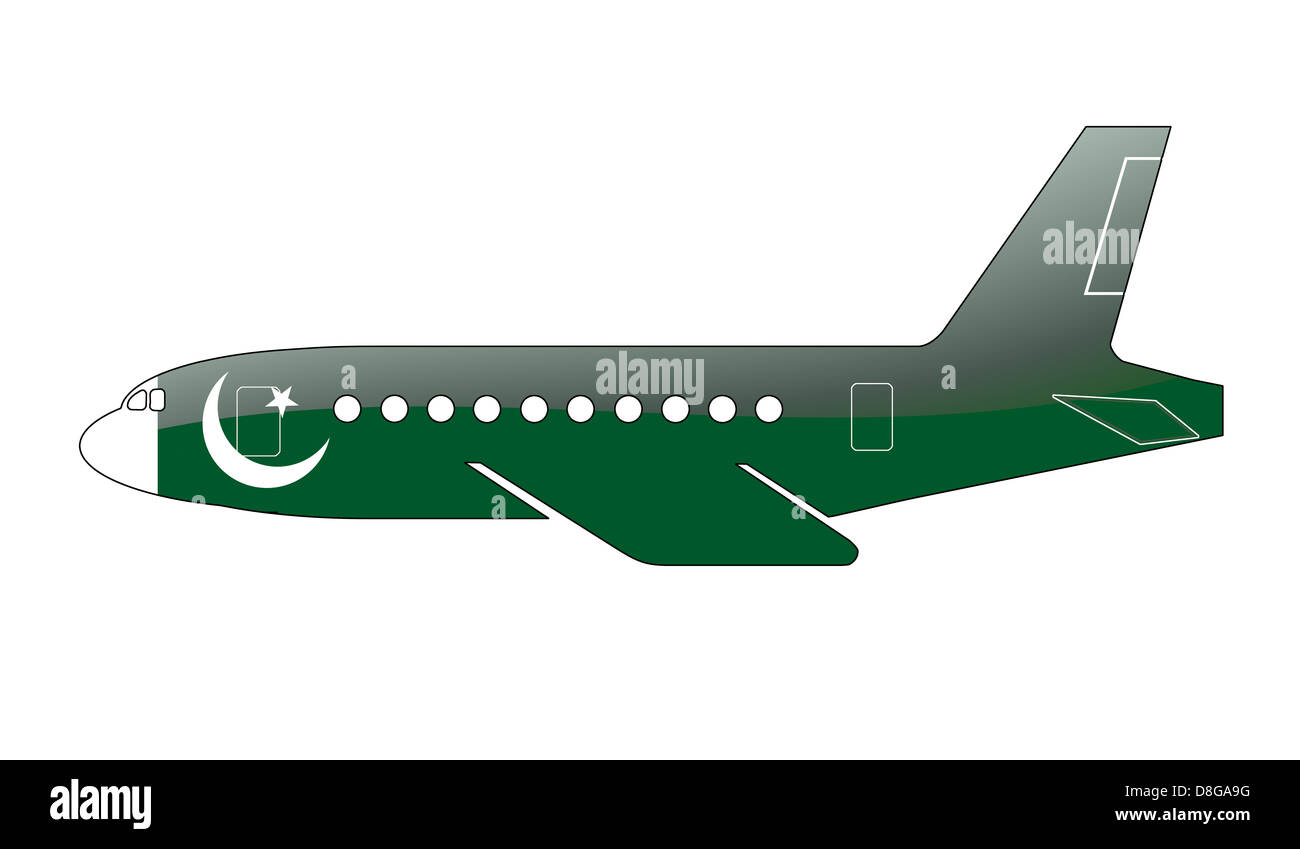 La bandiera pakistana Foto Stock