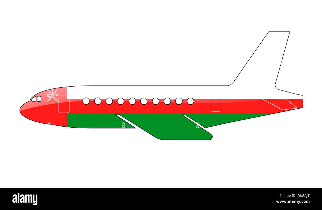La bandiera dell'Oman Foto Stock