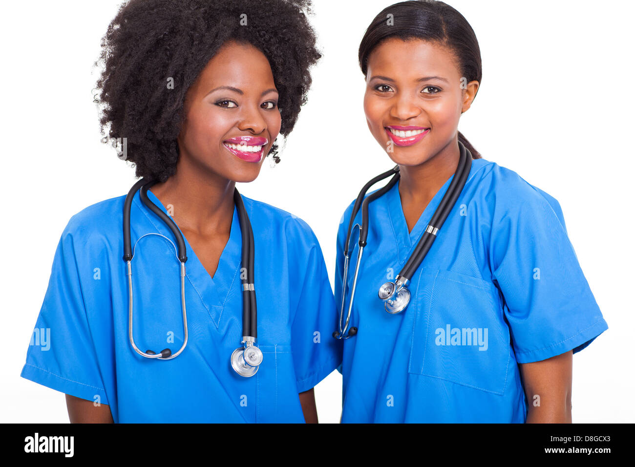 Bella Afro American stagisti infermieri Foto Stock