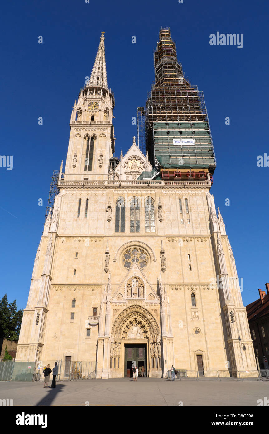 La cattedrale di Zagabria, Croazia Foto Stock