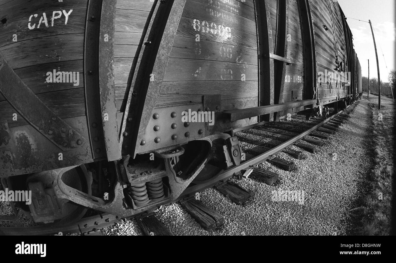 Antica Ferrovia Wabash boxcar Foto Stock