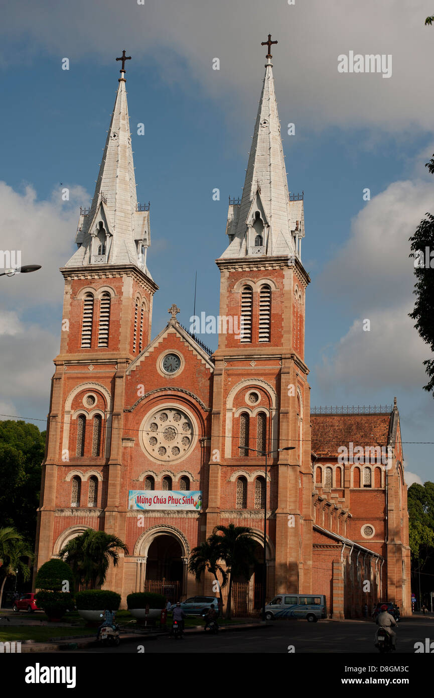 Saigon la Basilica di Notre Dame, Ho Chi Minh, Vietnam. Foto Stock