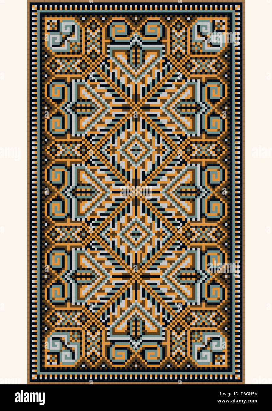 Design orientale nel telaio per il tappetino. Foto Stock
