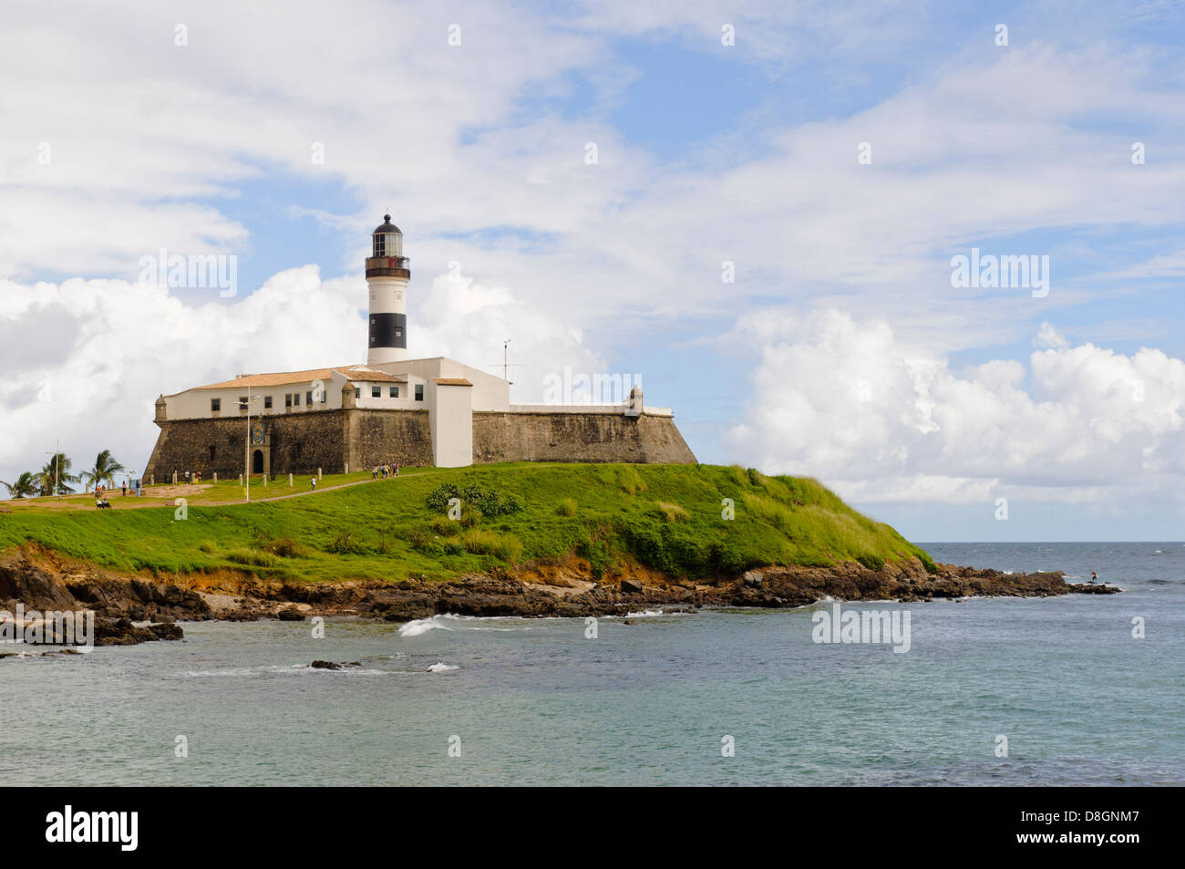 Barra lighthouse, Salvador da Bahia, Brasile Foto Stock