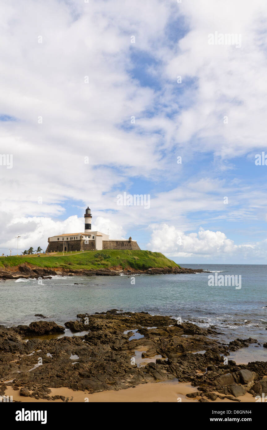 Barra lighthouse, Salvador da Bahia, Brasile Foto Stock