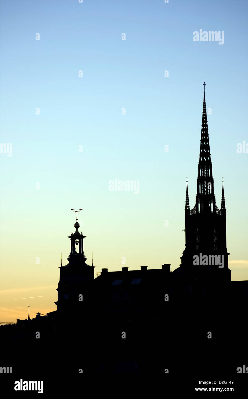 Lo skyline di Stoccolma Foto Stock