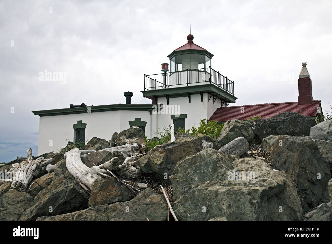 Western Lighthouse, Puget Sound, US Foto Stock
