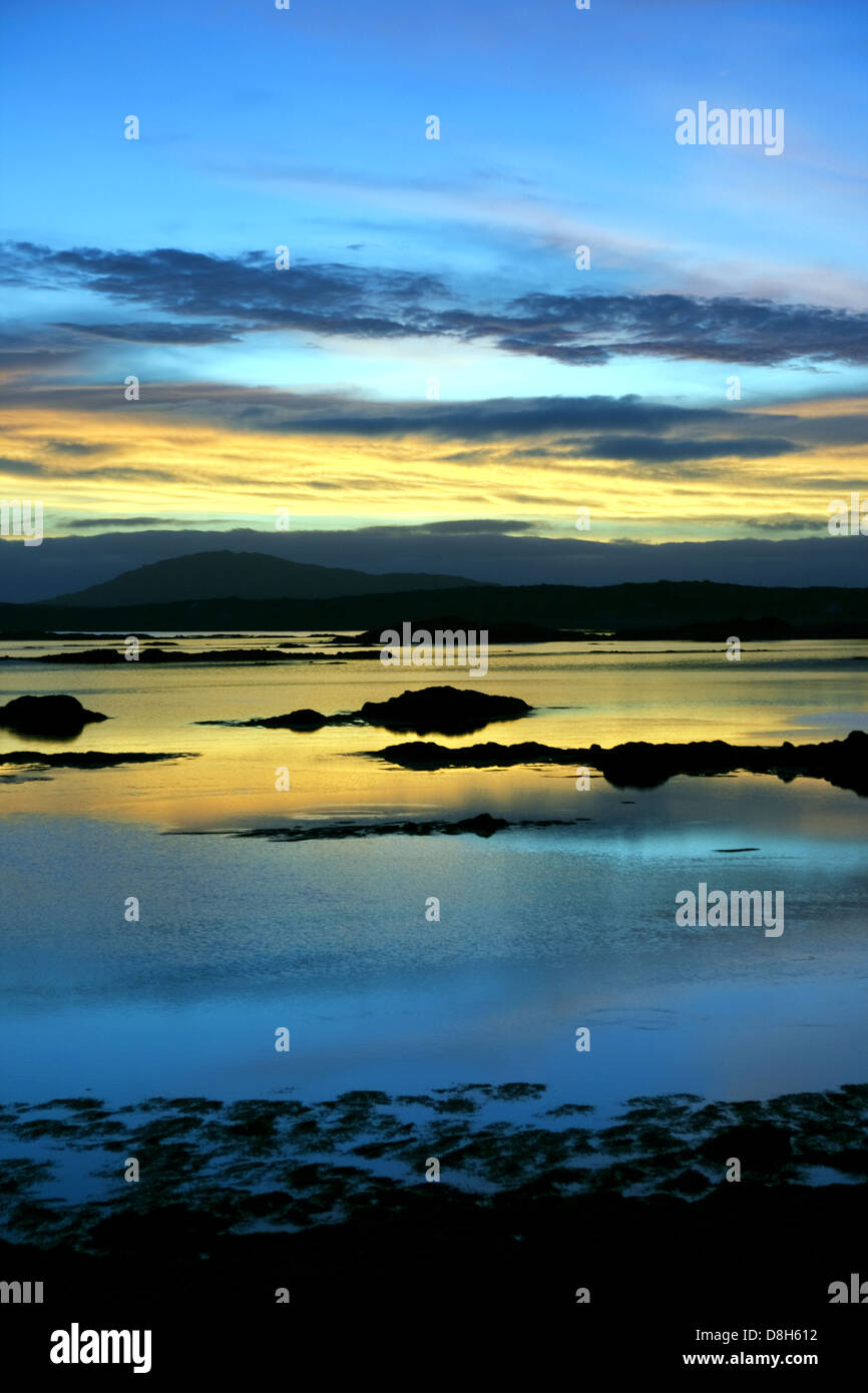 Tramonto sul lago Foto Stock