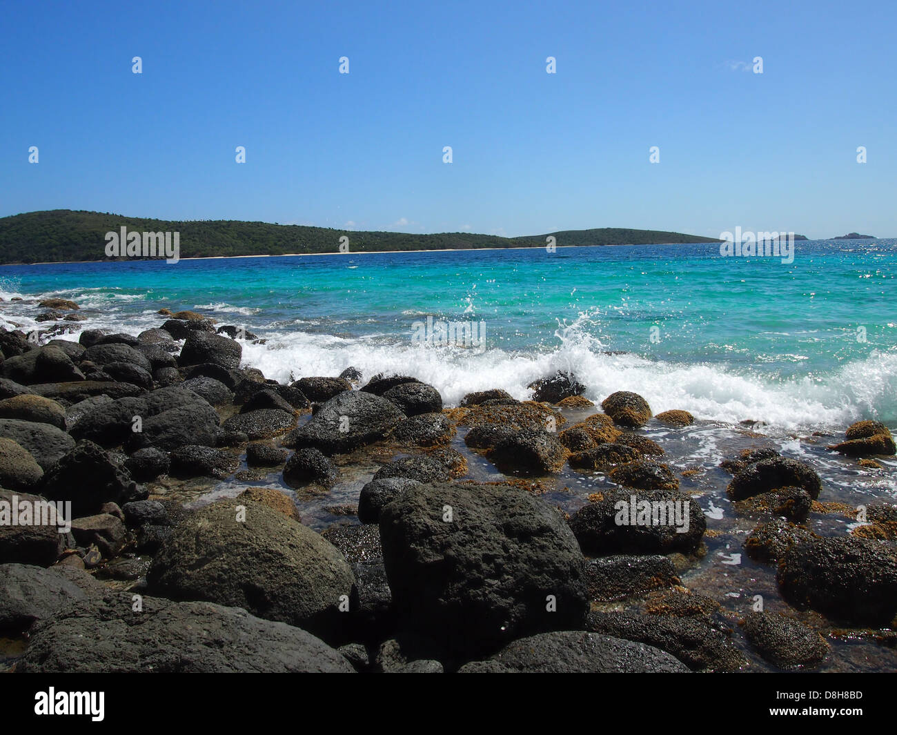 Il pittoresco litorale Culebra, Puerto Rico Foto Stock