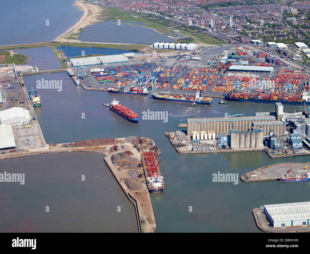 Bootle docks, Liverpool, Merseyside, Nord Ovest Inghilterra Foto Stock