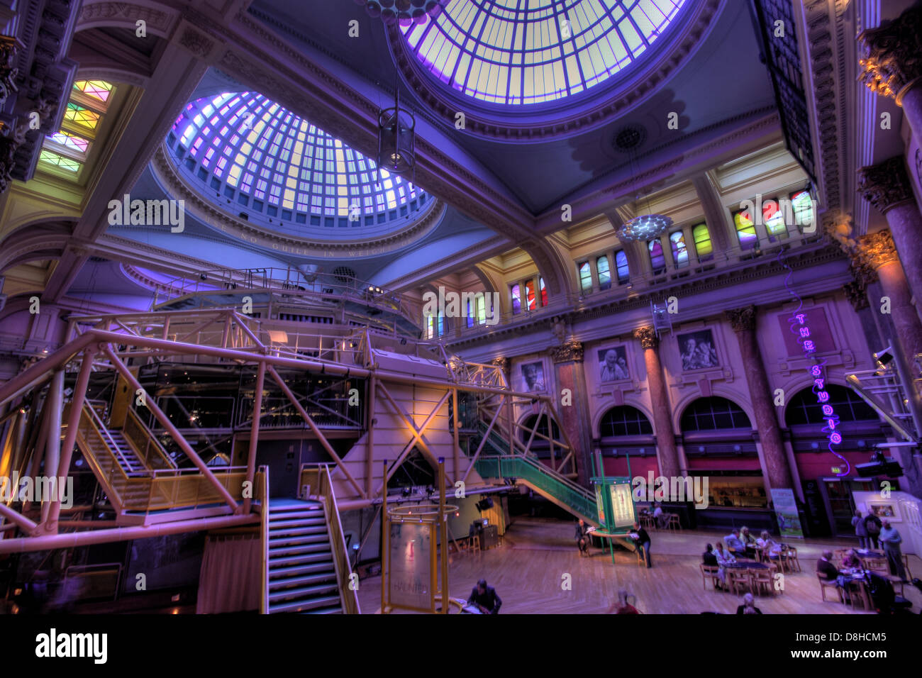 Interior Royal Exchange Theatre Il Grade ii Listed è un edificio , St rna Square Manchester Lancashire England Regno Unito Foto Stock