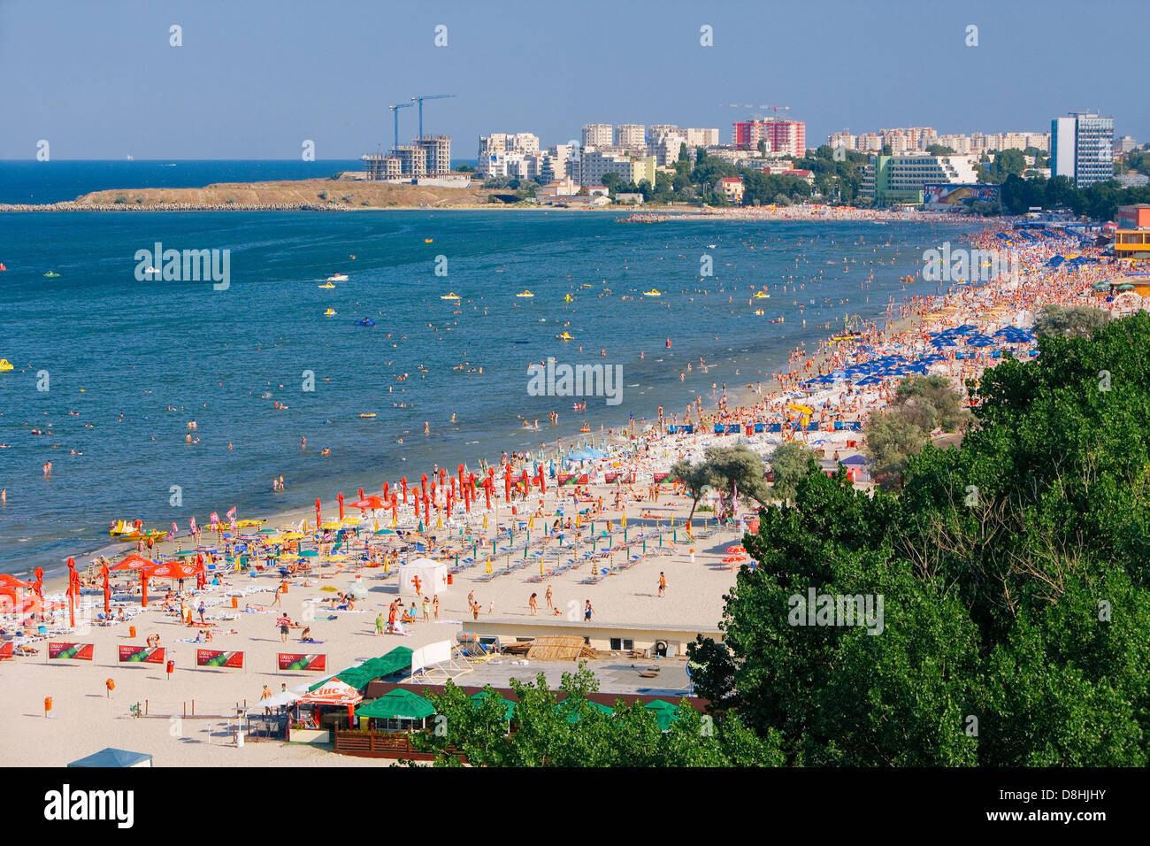 La Romania, il litorale del Mar Nero, Mamaia, Mamaia Beach e resort Foto  stock - Alamy