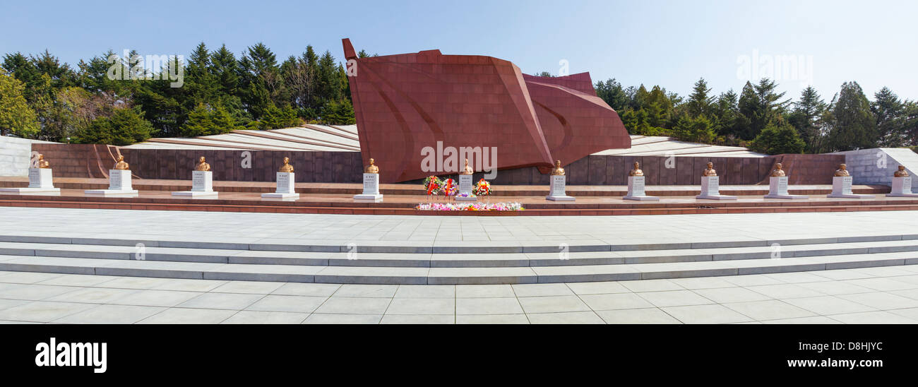 Popoli democratici la Repubblica di Corea (DPRK), la Corea del Nord, martiri rivoluzionari' cimitero Foto Stock