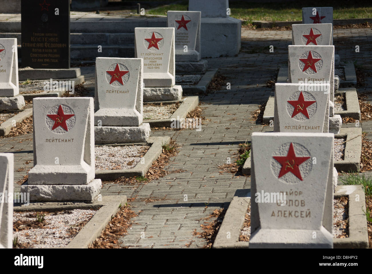 Cimitero di soldati russi Foto Stock